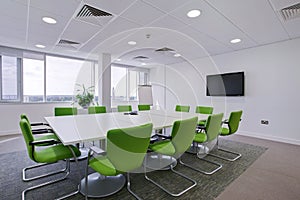 Modern office boardroom