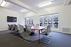 Modern office boardroom