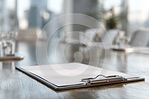 Modern Office Boardroom Table Setup