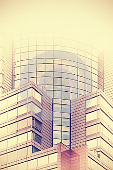 Modern office building background.