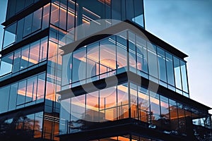 Modern office building business sustainable architecture urban project window design glass city corporate exterior