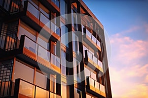 Modern office building business sustainable architecture urban project window design glass city corporate exterior