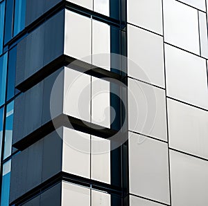 Modern office building detail. Architectural detail of modern office building.