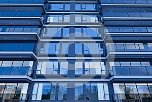 Modern office building detail, Business vision concept.