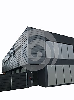 Modern office building isolated on white