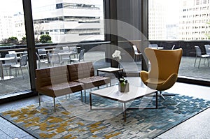 Modern office building lobby furniture