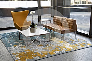 Modern office building lobby furniture