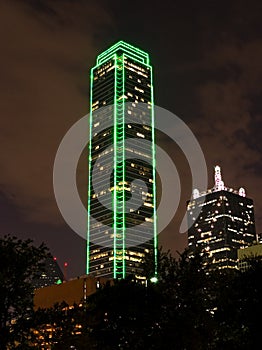 Modern Office Building at Night