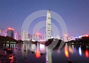 Modern office building in shenzhen city