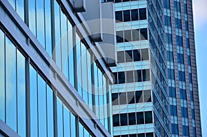 Modern office building windows