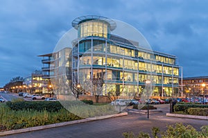 Modern office buildings