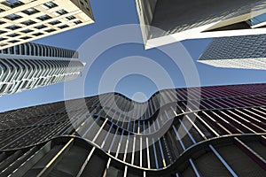 Modern office buildings in Frankfurt, Germany