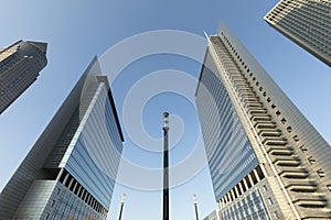 Modern office buildings in Frankfurt, Germany