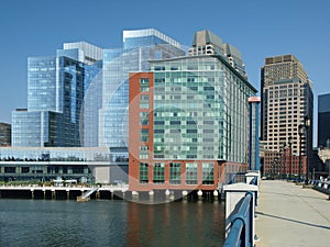 Modern Office Buildings on Harbor