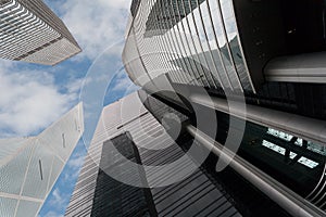 Modern office buildings in Hong Kong