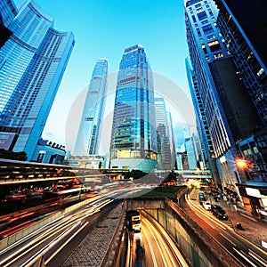 Modern office buildings in Hong Kong