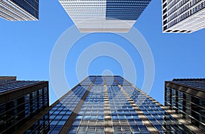 Modern office buildings and skyscraper background