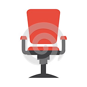 Modern Office chair. Flat and solid color design.