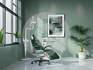 Modern office design for a dental clinic with space to mock up your own picture or text photo