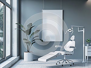 Modern office design for a dental clinic with space to mock up your own picture or text photo
