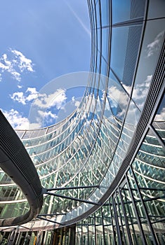 Modern office finance building curved architecture