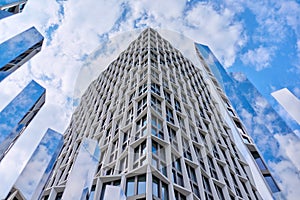 Modern office glass building skyscraper, urban style