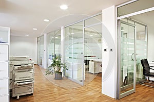 Modern empty office interior photo