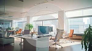 Modern office interior during the day 1
