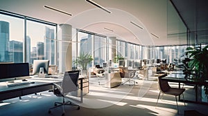 Modern office interior during the day 2