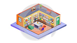 Modern office interior with open plan and collaborative space, vector design Generative AI