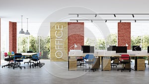 Modern office interior. Openspace.