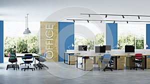 Modern office interior. Openspace.