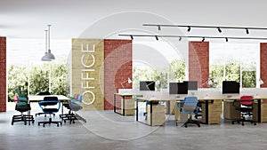 Modern office interior. Openspace.