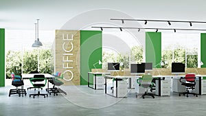Modern office interior. Openspace.