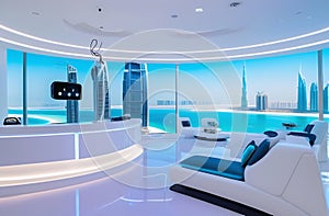 Modern office of a luxury real estate developer in the UAE, virtual tour