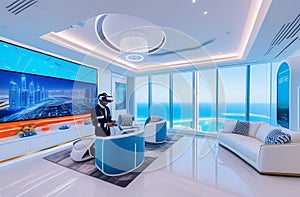 Modern office of a luxury real estate developer in the UAE, virtual tour