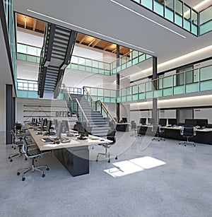 Modern office with open space