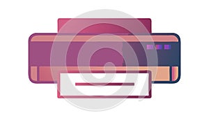 Modern Office Printer, Document Printing Scanning Vector, vector design Generative AI