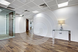 Modern office reception area