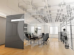 The modern office sketch