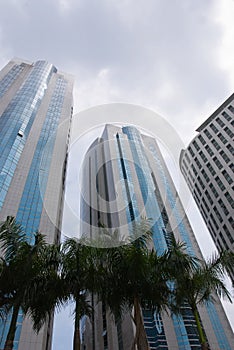 Modern office skyscrapers