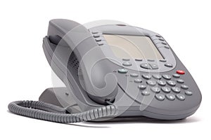 Modern office system phone with large LCD screen