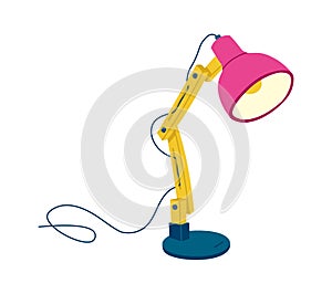 Modern office table lamp flat icon Interior