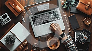 The modern office workspace..AI generated image