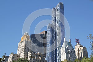 Modern and old building at Central Park South