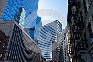 Modern and Old Office and Residential Skyscrapers in Long Island City Queens New York