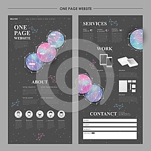 Modern one page website design