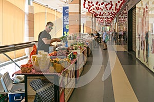 Modern open air shopping mall in Israel