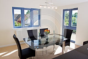 Modern open plan dining area