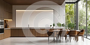 Modern Open-Plan Kitchen and Dining Area